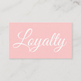 Elégante carte de fidélité moderne rose pastel