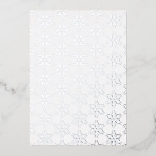 Élégante carte de flocon de neige en feuille d'arg