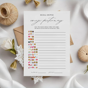 Élégante carte de jeu Emoji nuptiale