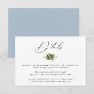 Elégante carte de Mariage pour citrons botaniques