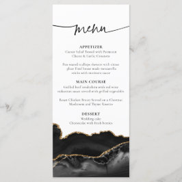 Élégante carte de menu Mariage de vieillissement n