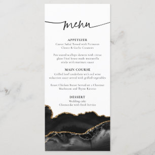 Élégante carte de menu Mariage de vieillissement n