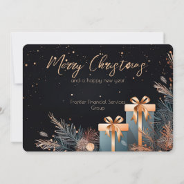 Elégante carte de Noël d'entreprise