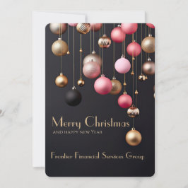 Elégante carte de Noël d'entreprise