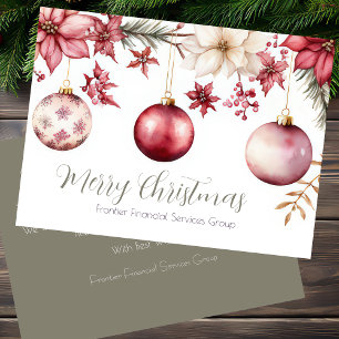 Elégante carte de Noël d'entreprise