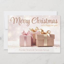 Elégante carte de Noël d'entreprise