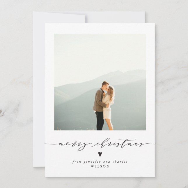 Elégante carte de Noël Joyeux (Devant)