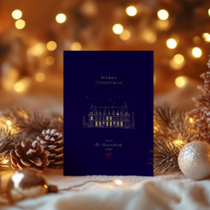 Élégante carte de Noël minimaliste chic