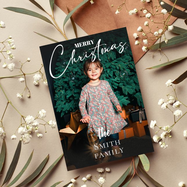 Elégante carte de Noël photo de famille (Créateur téléchargé)