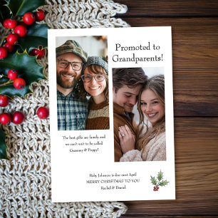 Élégante Carte de Noël pour Grands-Parents