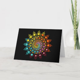 Élégante carte de note couleur Mandala Blank