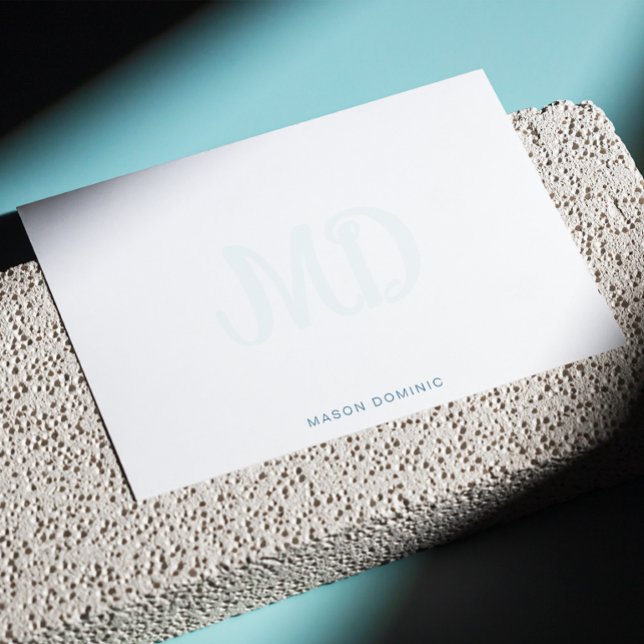 Élégante carte de note de marque de filigrane Mono (Créateur téléchargé)