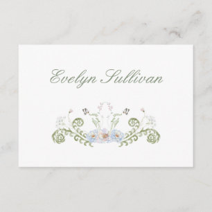 Élégante carte de place florale