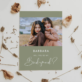 Elégante carte de proposition de femme de chambre 