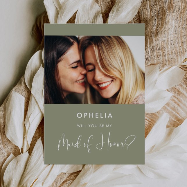 Elégante carte de proposition de la femme d'honneu (Créateur téléchargé)