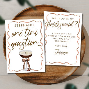 Elégante carte de proposition Espresso Martini Bri