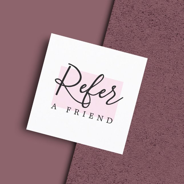 Elégante carte de référence élégante du salon Rose (Créateur téléchargé)