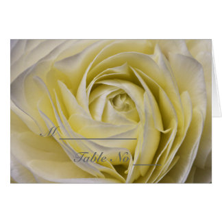 Elégante carte de réglage de la place Florale Blan