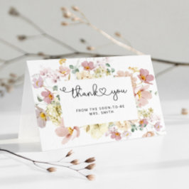 Elégante carte de remerciements de douche de nage 