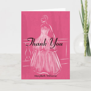 Elégante Carte de remerciements de Fête des mariée