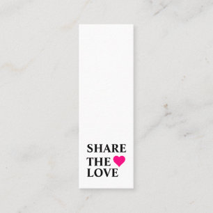 Élégante carte de renvoi minimaliste en coeur rose