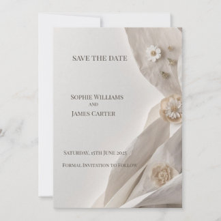Élégante carte de réservation de mariage minimalis