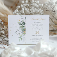 Élégante carte de sauvegarde de mariage aux touche