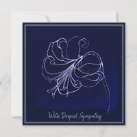 Elégante carte de sympathie marine bleu foncé et b