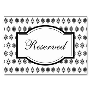 Elégante carte de table de la réception de mariage