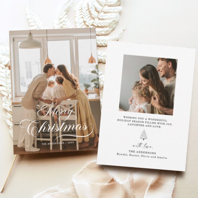 Elégante carte de vacances de la famille de Noël (Créateur téléchargé)