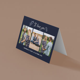 Elégante Carte de vacances pliée 3 Modèles photo