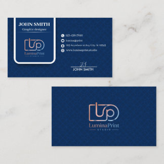 Élégante carte de visite professionnelle avec logo