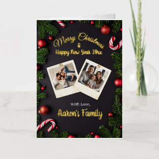 Elégante carte de voeux de Noël personnalisée