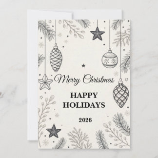 Elégante carte de voeux de Noël scandinave
