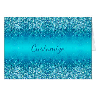 Élégante carte d'étincelle de gel bleu