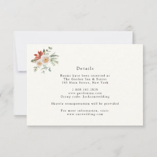 Elégante carte d'hiver florale et verte