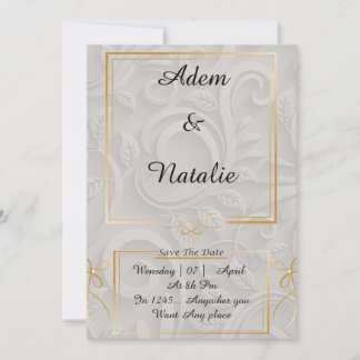 élégante carte d'invitation  