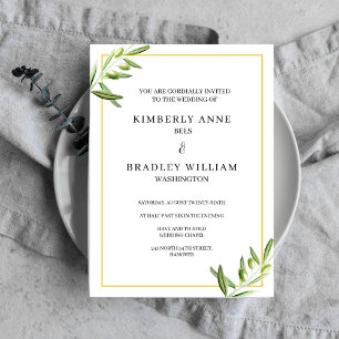 Elégante carte d'invitation de mariage - départ d'