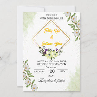 Elégante carte d'invitation de mariage - personnal