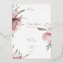 Elégante carte d'invitation florale 18e anniversai