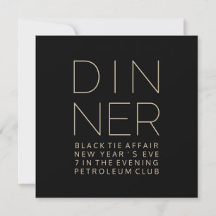 Élégante carte d'invitation pour dîner