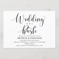 Élégante carte d'invitation pour le dîner de répét