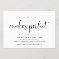 Élégante carte d'invitation pour le dîner de répét