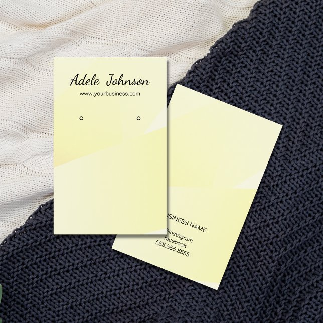 Élégante carte d'oreille géométrique jaune clair (Créateur téléchargé)