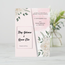 Elégante carte Faire-part de mariage florale