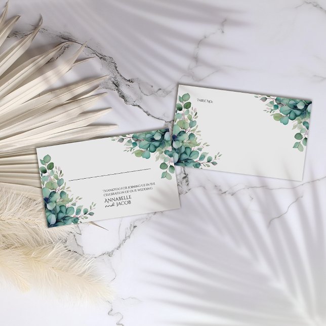 Elégante Carte Feuille Aquarelle (Créateur téléchargé)