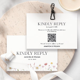 Elégante carte Floral RSVP pour Mariages