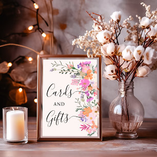Elégante carte florale et tableau de Fêtes des mar