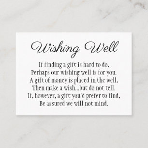 Elégante carte Mariage de Wishing en noir et blanc