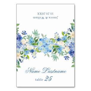 Elégante carte Mariage Hydrangea Blue